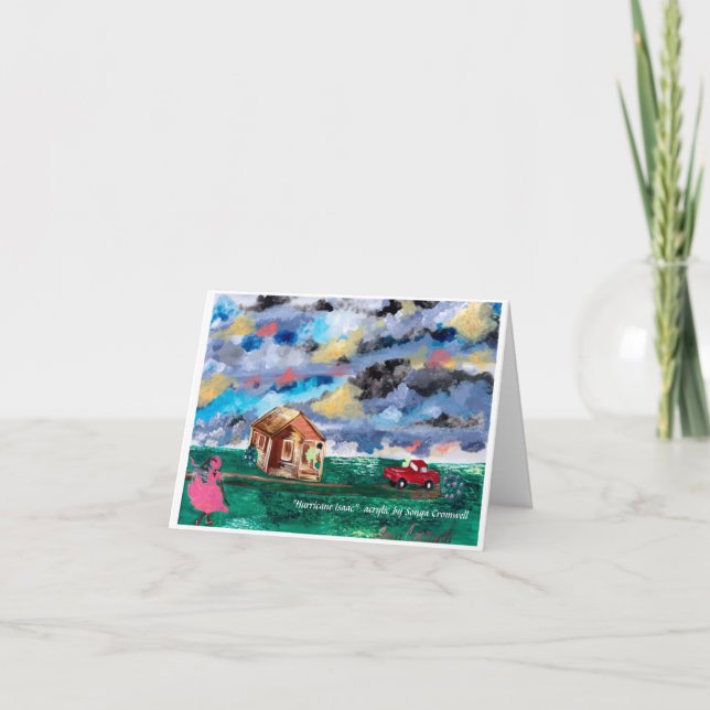 "Hurricane Isaac"-kort för vikta hälsningar Kort (Framsida)