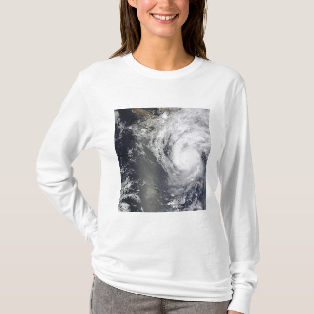 Hurricane Jimena over Baja California Tee Shirt (Framsida)