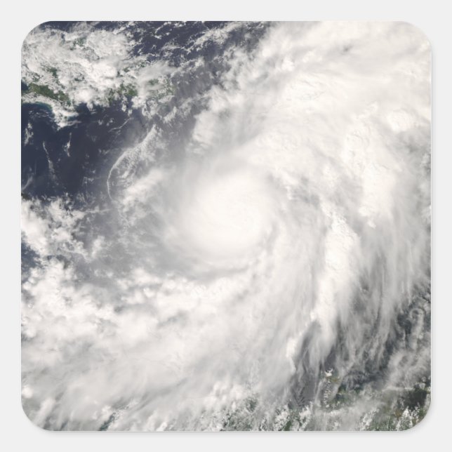 Hurricane Omar Fyrkantigt Klistermärke (Framsida)