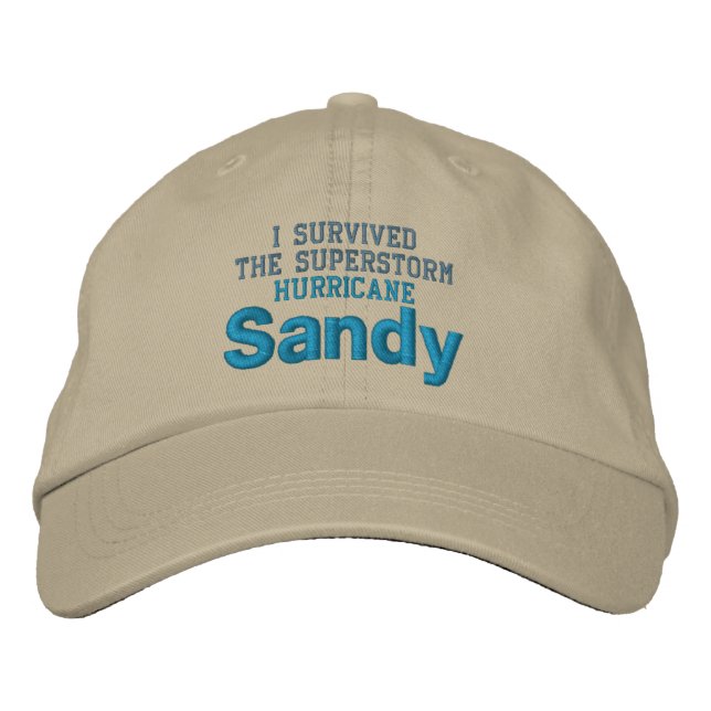 HURRICANE SANDY cap Broderad Keps (Framsida)