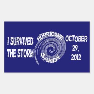 Hurricane Sandy Rektangulärt Klistermärke