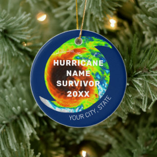 HURRICANE SURVIVOR-Personlig Julgransprydnad Keramik
