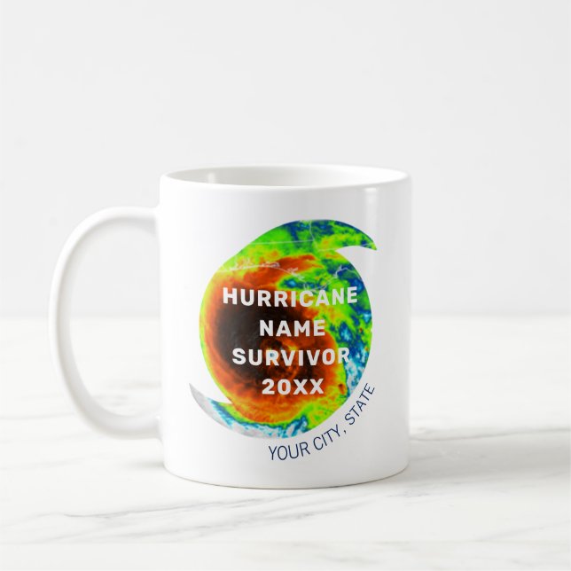 HURRICANE SURVIVOR-Personlig Kaffemugg (Vänster)