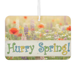 Hurry Spring! Landscape Rectangle Air Freshener