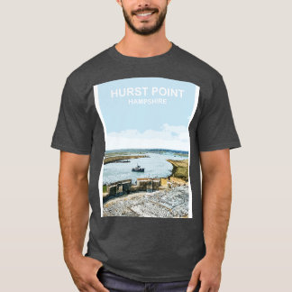 Hurst Point Hampshire-gåva New Forest Travel poste T Shirt
