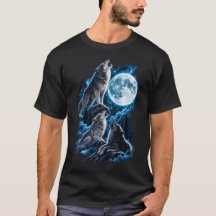 Hurulande vargar Fullmåne Väggkonst – Vild vargflo