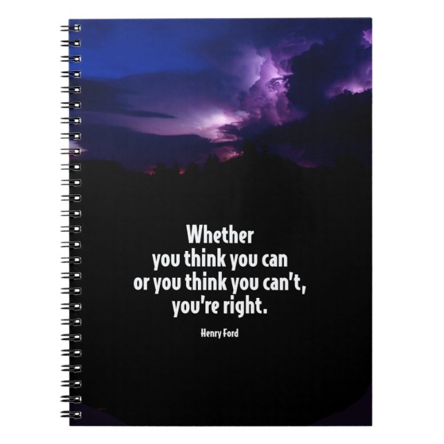Huruvida kan du tänkan dig det Motivational Anteckningsbok Med Spiral (Framsidan)