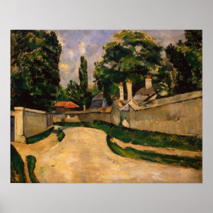 Hus Along en väg, c.1881 Poster