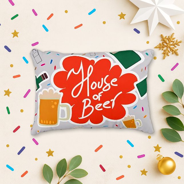 Hus av öl prydnadskudde (Skapare uppladdad)