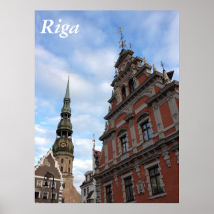 Hus av pormaskarna. Riga Lettland Poster