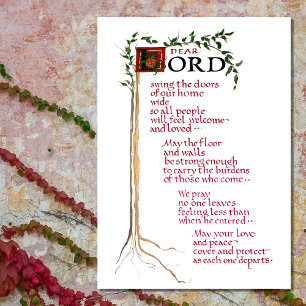 HUS BLESSING VÄLKOMNAR STARK FRED KÄRLEK CANVASTRYCK