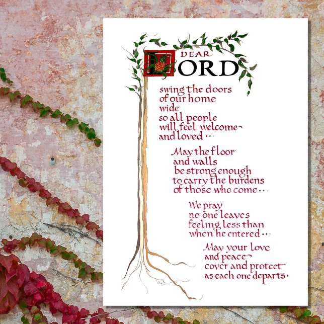 HUS BLESSING VÄLKOMNAR STARK FRED KÄRLEK CANVASTRYCK (Skapare uppladdad)