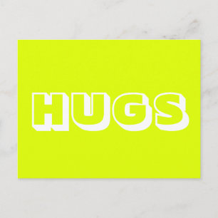 Hus, chartreuse white vykort
