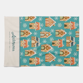 Hus Cookie Teal Kökshandduk
