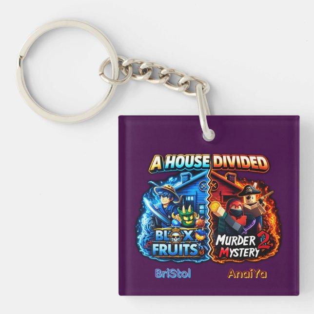 Hus delat Blox Fruits vs Murder Mystery 2 (Framsidan)