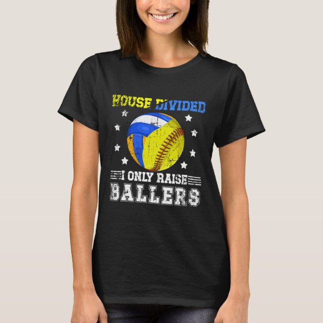 Hus delat Jag höjer bara Llers Softll Volleyll D T Shirt (Framsida)