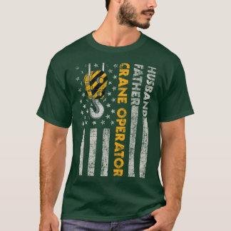 Hus Far Crane Operator Construction Worker TShi T Shirt