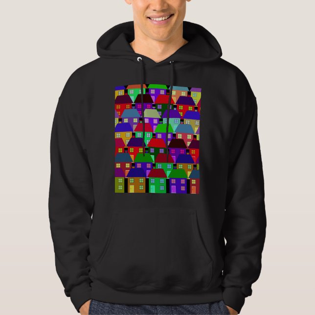 HUS FÄRGHET HEM GEMENSKAP   HOODIE (Framsida)
