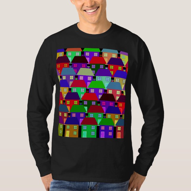 HUS FÄRGHET HEM GEMENSKAP  T-Shirt (Framsida)