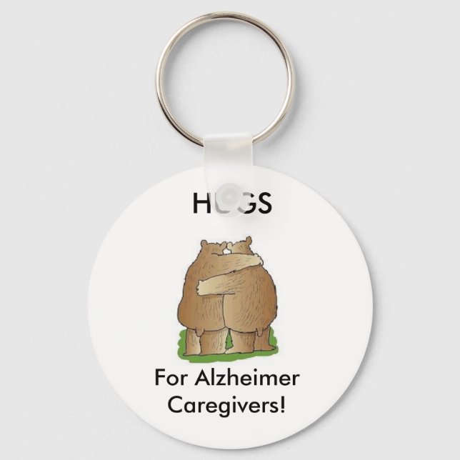 Hus för Alzheimer Caregivers Keychain Nyckelring (Framsida)