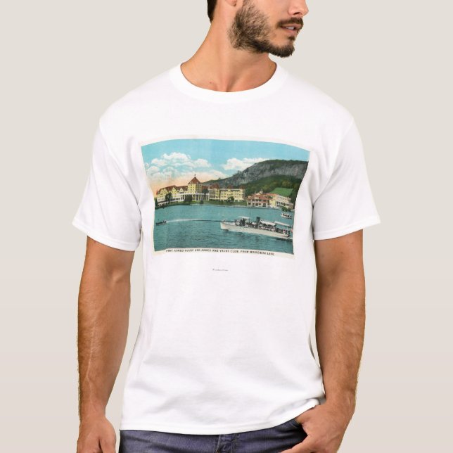 Hus för Mt Kineo, bilaga och yachtklubb T-shirt (Framsida)