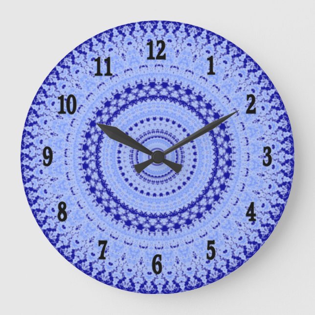 Hus från Blue Land Kitchen Wall Clock Stor Klocka (Framsida)