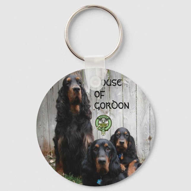 HUS GORDON, Gordon Setter Nyckelring (Framsida)