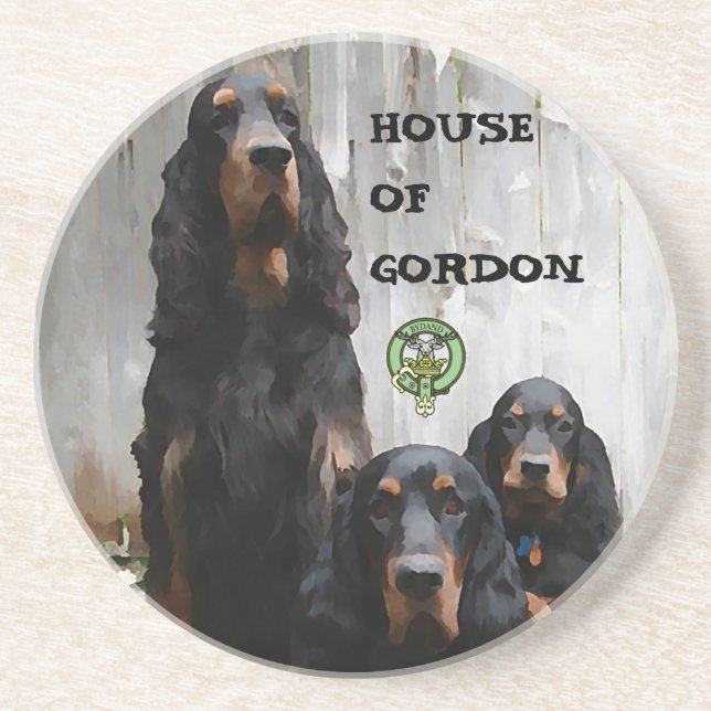 HUS GORDON, Gordon Setter Sandstone Underlägg (Framsidan)