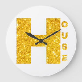 HUS GULD & GLITTER FONTS #1 STOR KLOCKA