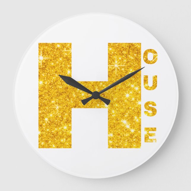 HUS GULD & GLITTER FONTS #1 STOR KLOCKA (Framsida)