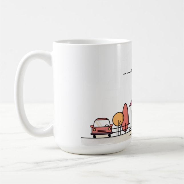 hus, hem, byggnad kaffemugg (Vänster)