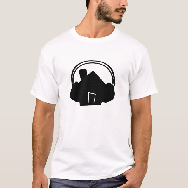 Hus-Hörlurar-SilhouetteDoor T-shirt (Framsida)