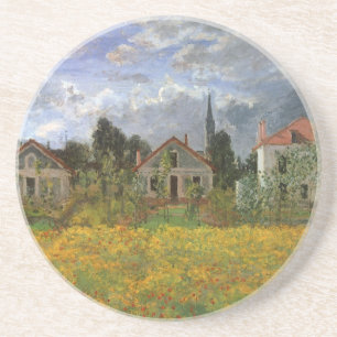 Hus i Argenteuil av Claude Monet Underlägg Sandsten