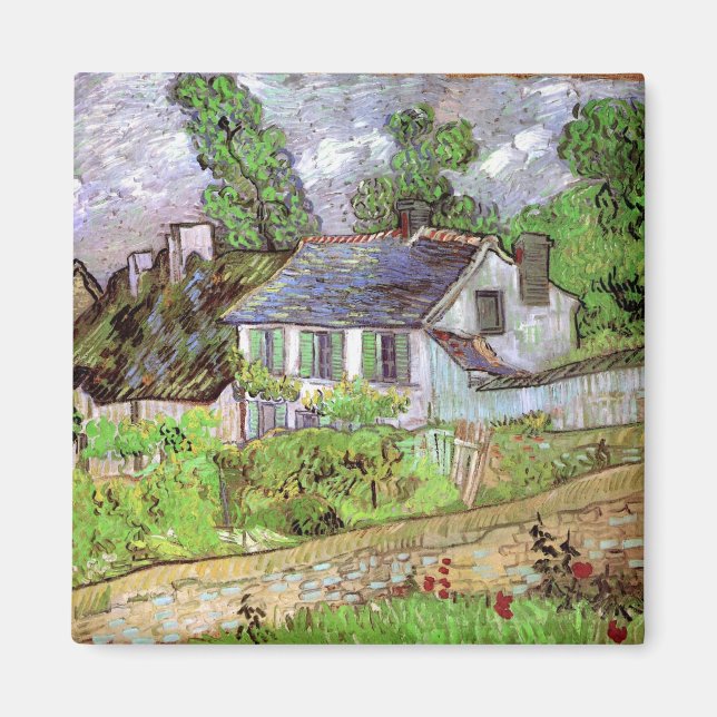 Hus i Auvers av Vincent van Gogh Magnet (Framsidan)