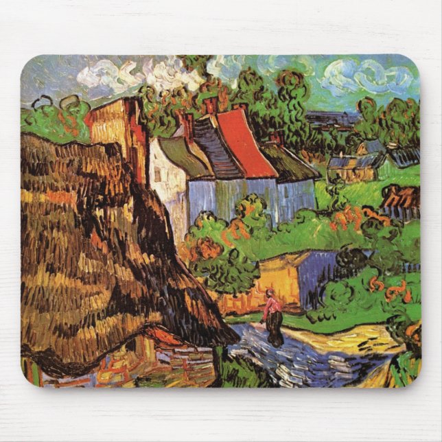 Hus i Auvers av Vincent Van Gogh Musmatta (Framsidan)