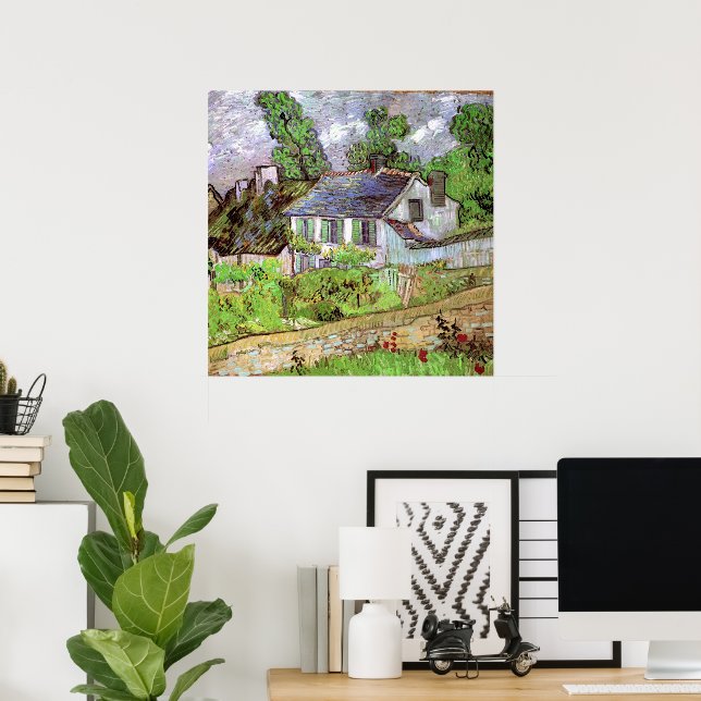 Hus i Auvers av Vincent van Gogh Poster (Hemmakontoret)