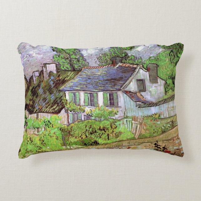 Hus i Auvers av Vincent van Gogh Prydnadskudde (Framsidan)