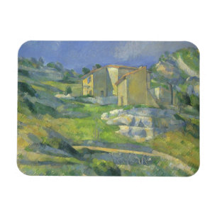 Hus i Provence av Paul Cezanne, vintagekonst Magnet
