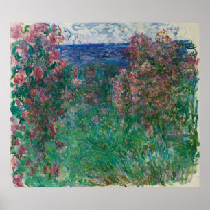 Hus i Rosorna, Monet Poster