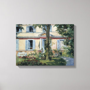 Hus i Rueil av Edouard Manet Canvastryck
