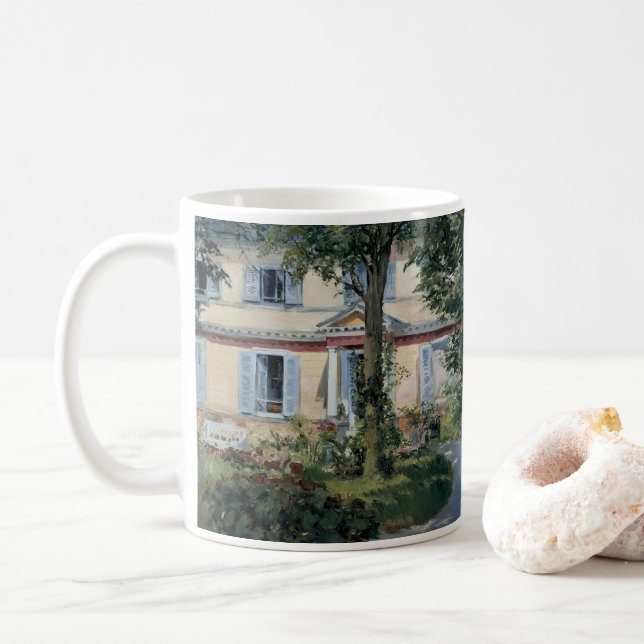 Hus i Rueil av Edouard Manet Kaffemugg (Med munk)