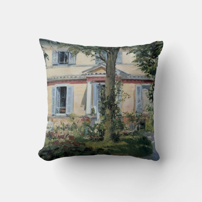 Hus i Rueil av Edouard Manet Kudde (Framsida)
