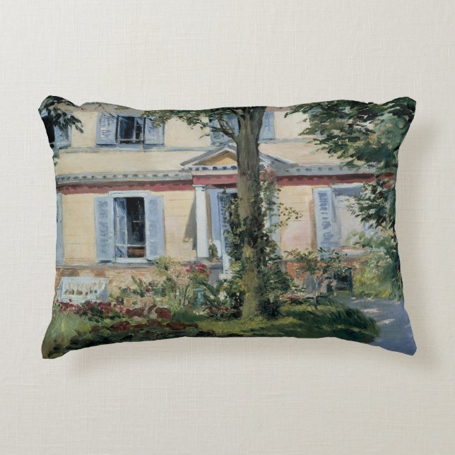 Hus i Rueil av Edouard Manet Prydnadskudde (Framsidan)