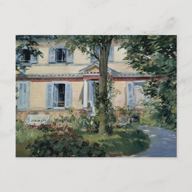 Hus i Rueil av Edouard Manet Vykort (Framsida)