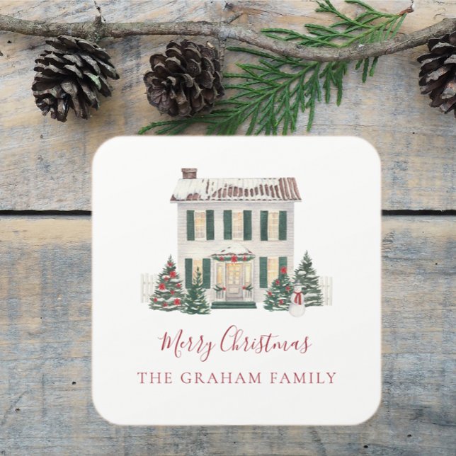 Hus Jul Klistermärke (House Holiday Sticker
)