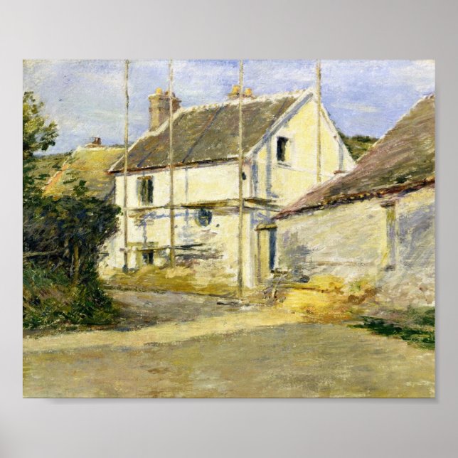 Hus med byggnadsställningar (Byggnad av Vintage) Poster (Framsidan)