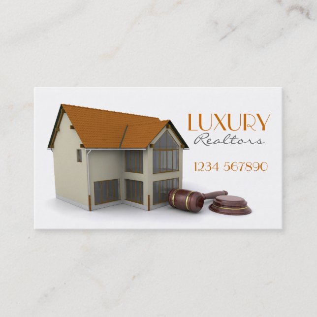 Hus med Gavelvisitkorten Visitkort (Framsida)