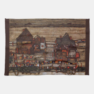 Hus med tvättstuga (Seeburg II) av Egon Schiele Kökshandduk