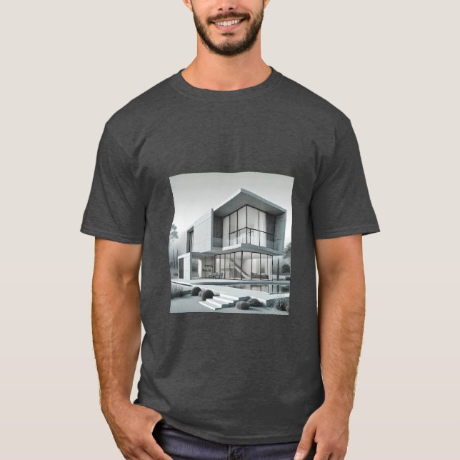 Hus med vacker arkitektur t shirt (Framsida)