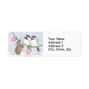 Hus-Mus Designs® adressetiketter Returadress Etikett